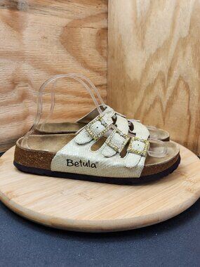 Birkenstock Betula Florida Snakeskin Print Slide Sandals